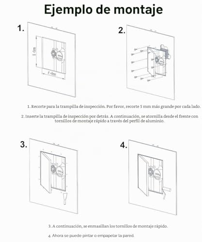 Puerta de revisión 20x25 cm invisible para techos de baños y cocinas 5