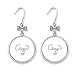 Autocollants pour chien - Cadeau Art déco - Boucles d'oreilles pendantes - Avec nœud