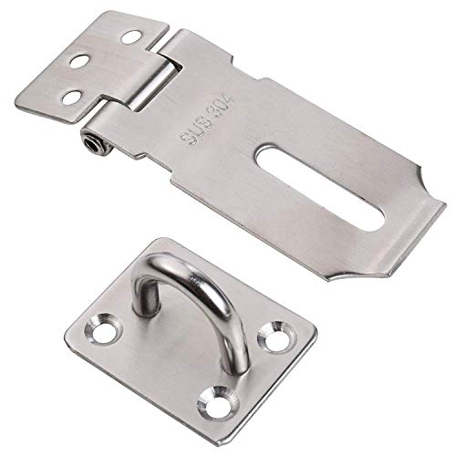 Image of SUS 304 Stainless Steel Padlock Hasp Door Clasp Gate Lock Latch 3 Inch (2 Pack)