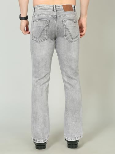 Image of LOUIS STITCH Men's Mid Rise Light Faded Bootcut Fit Jeans (LSJNS-BC)