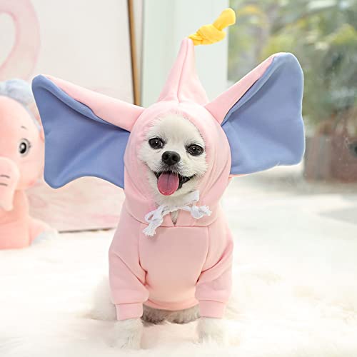 Dog Costumes - Cute Sweaters Dog Hoodie Cold Weather Warm Coat for Puppy Small Medium Dog (Pink, M)