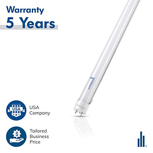 Hyperikon 4 Foot LED Tube, T8 T10 T12 40 Watt Replacement (18W), Dual End Ballast Bypass, Frosted Lens, UL, DLC, Daylight White, 4 Pack - Thumbnail 4