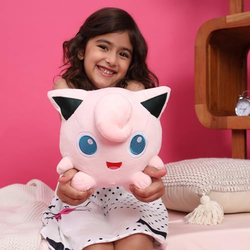 Image of Mirada Pokemon Jigglypuff Soft Plush Toy - 22cm | Official Licensed Cute Stuffed Character Doll for Kids, Boys & Girls | Super Soft & Comfortable Plushie | Ideal Gift for Birthday, Fan & Christmas