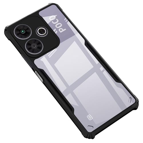 Image of Zapcase Back Case Cover for Poco M6 Plus 5G | Compatible for Poco M6 Plus 5G Back Case Cover | Clear Case with Camera Protection | (TPU + PC | Matte Black)