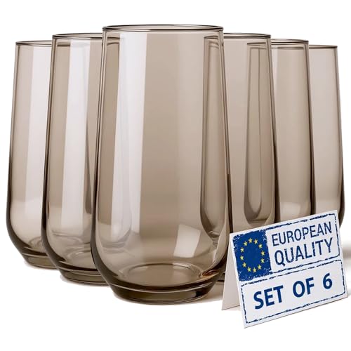 Biandeco Smokey Sand Drinking Glasses Set of 6 | Translucent