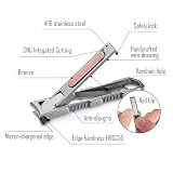 KeyUnity KN00 Składany obcinacz do paznokci EDC z pilnikiem, zakrzywiony obcinacz do paznokci, niemiecka stal nierdzewna 4116 do podróży i codziennego noszenia