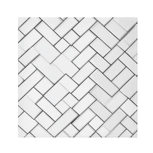 Servilletas de Tela Reutilizables Negro Blanco 20x20 pulg 6 un miniatura 6
