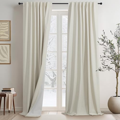 Country Farmhouse Style 94 Inch Curtains for Living Room Drape