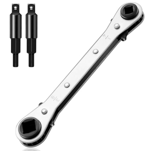 Image of Service Wrench HVAC,3 /16 inch-3 /8 inch 5 /16 inch x 1 /4 inchValve Wrench with Hex Adapter