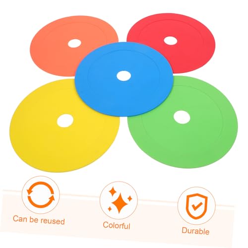 YARNOW 5pcs Soccer Training Sign Discs Non Slip Flat Cones for Sports Drills Durable Markers for Football Basketball Baseball for Site Boundaries Training Courses4