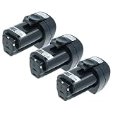vhbw 3x batteria compatibile con Metabo PowerMaxx TLA LED, PowerMaxx SB Basic, PowerMaxx SLA LED, PowerMaxx SSD utensile elettrico (1500 mAh, Li-Ion, 10,8 V)