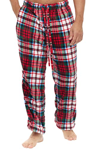 Alexander Del Rossa Men's Soft Plush Fleece Pajama Pants, Warm Long Lounge Bottoms