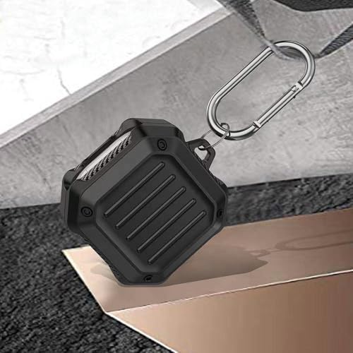Image of VERTUS Earphone Case Cover Compatible for Samsung Galaxy Buds Core /Buds Live /Buds FE / Buds2 Pro with Carabiner (Black)