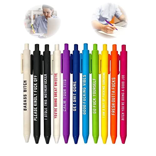 Niziline 11/22Pcs Swear Word Daily Pen Set, Yocartgo Pens, Funny ...