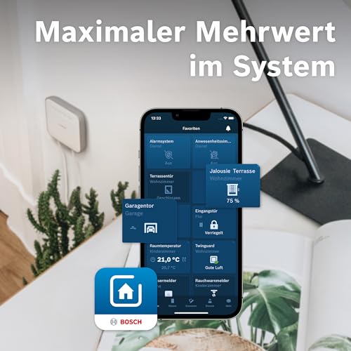 Bosch Smart Home Wandschalter für smarte Aktoren, platzsparender Einbau in die Gerätedose, für Bosch Smart Home Licht-/ Rollladensteuerung II, Relais oder Dimmer