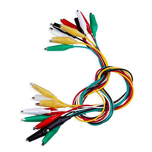 Image of ELEGOO 30 PCS Alligator Clip Test Leads Set with Alligator Clips Double-end 50cm Jumper Wire (Pack of 2)