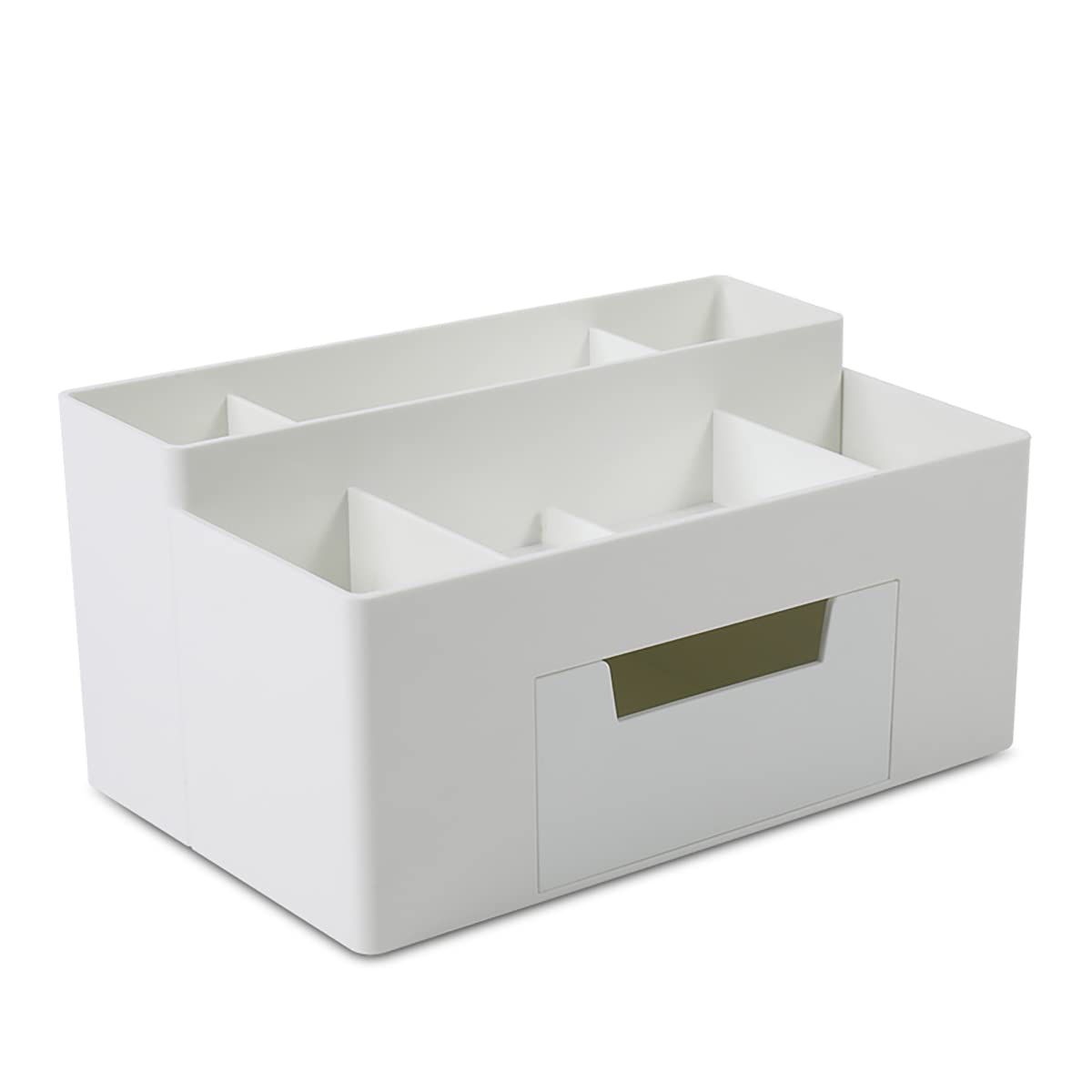 Photo 1 of Cosmetic Storage Organizer,Desktop Storage Organizer?Office Desk Organizer with drawer?Multifunctional Pencil Holder for Desk?for Desk,Home,Office,School,Bathroom Counter or Dresser Use(5 Colors 8914White
