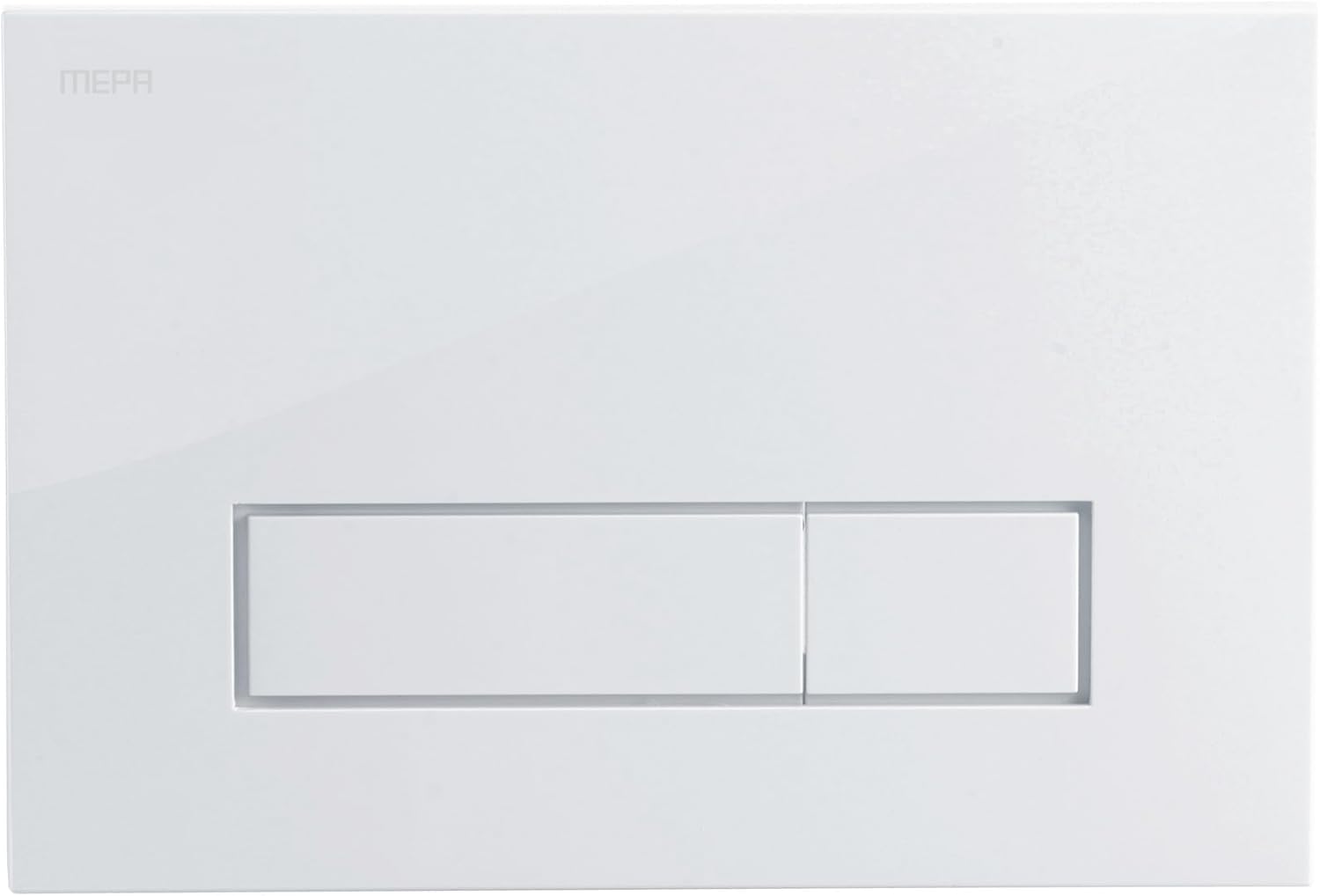 MEPA Płytka uruchamiająca WC MEPA Orbit 2-M R11 (biała, dł. x szer. x wys. 217 x 174 x 21 mm, z tworzywa sztucznego, uruchamianie z przodu, technika spłukiwania 2-objętościowa, mechaniczna do spłuczek