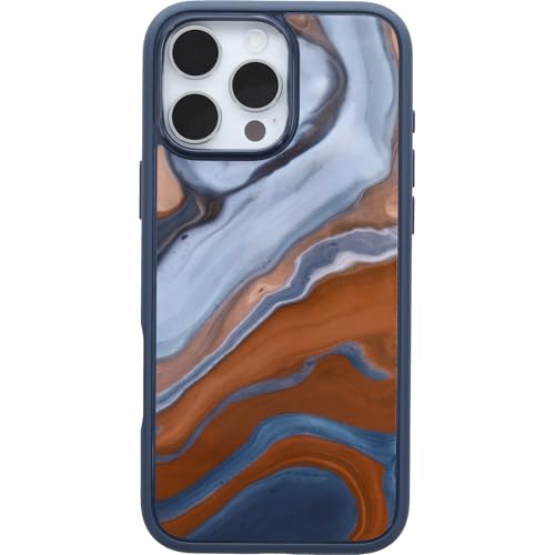 Image of OtterBox iPhone 16 Pro Max Symmetry Series Case - High Desert Marble - - Ultra-Thin, Sleek iPhone Case, Protective iPhone Case with Blue, Gray & Brown Marble Design