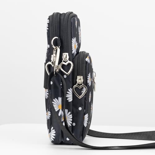 Image of JANKS Small Crossbody Bag for Women - Mini Phone Purses with Crossbody Strap and Wallet - Nylon Arm Bag
