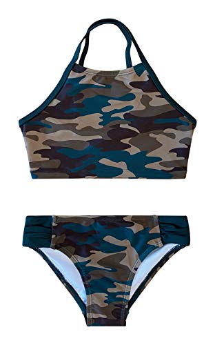 Dreamwave 4 Piece Swimsuit Set: Coverup Bikini Top Tankini Top Bottom Green Floral4