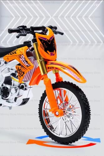 Image of Compatible for 1:12 Kavasaki KX450F Motorcycle DieCast Model, Suspension and Hand Free Roller, Toy Motorcycle Collection with Music Lighting Toy for Kids (Kavasaki KX450F-Orange)