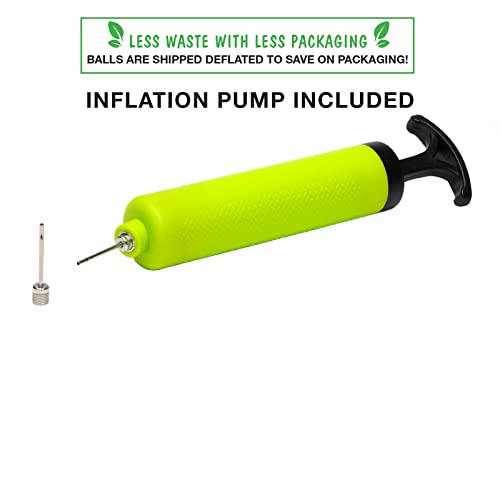 Xcello Sports Size 5 Soccer Ball 2 Pack (Blue/Silver, Yellow/Blue) W/Pump #TOP4