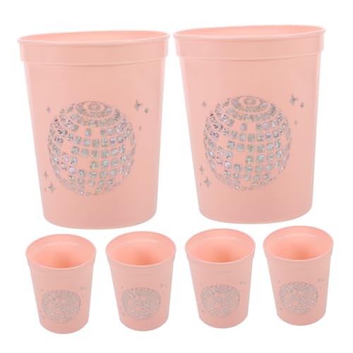 DOITOOL 6Pcs 16oz Plastic Drinking Cups Reusable Party Cups for Weddings Bachelor Parties and Disco Events Sturdy Multi-Use Beverage