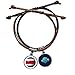 Produktbild Bestchong Costa Rica Armband mit Nationalflagge, Fußball-Armband, Handkette, Leder, Erdarmband