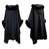 Womens-Hooded-Cloak-Faux-Rabbit-Fur-Cape-Wrap-Wool-Coat-Cardigan-Poncho-Warm Women's Hooded Cloak Faux Rabbit Fur Cape Wrap Wool Coat Cardigan Poncho Warm