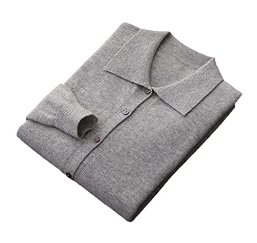 Cardigan d'hiver épais homme laine Haitpant gilet ample gris clair taille XL