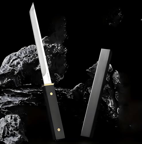 Image of PINBO Machado Japanese Style Mini Kitchen Knife - Stainless Steel Blade with Sheath - Compact Chef Knife for Fruit, Vegetables, Chopping, Gifting, Camping & Restaurant Use