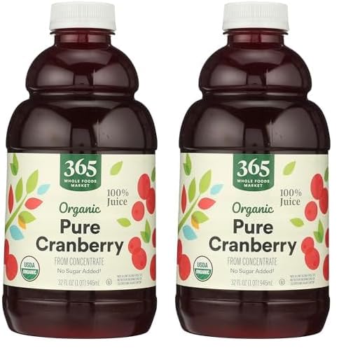 365 by Whole Foods Market, Organic Cranberry Juice, 32 Fl Oz (Pack of 2)