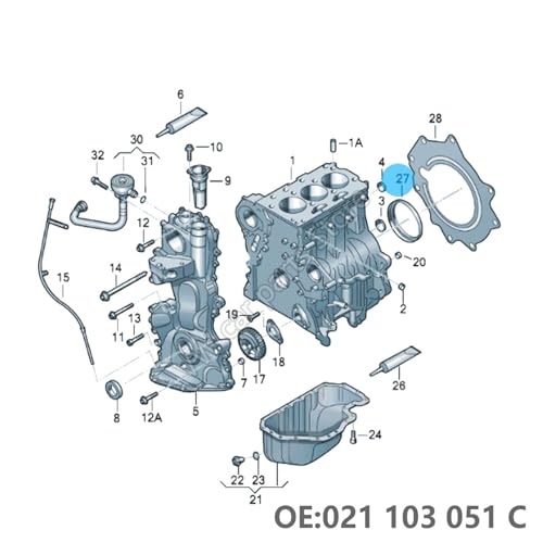 Joint de vilebrequin 021103051C pour moteur V6 A8 D3 D4 B6 - 4