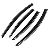 HEROFFIX 1 Set Fensterabweiser für Hyundai Sonata 2011-2014 Sonata Hybrid 2011-2016 Seitliche Fensterabweiser Schwarz
