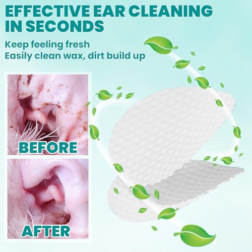 Image of MEDUWEDU Ear Cleaner Wipes 120 Counts, Dog Ear Cleaner, Grooming Kit Care for Dogs and Cats, Soft & Easy Otic Cleaning Pads, Remove Wax, Dirt & Stop Smelly, Itchy, Non-Irritating, Coconut Scent