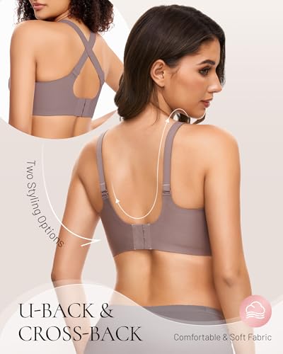 Image of Deep V Petal Bras for Women No Underwire Soft Wireless Bras Comfort Seamless Bralettes with Extender