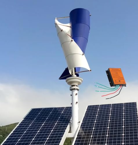 2000W Vertikale Windkraftanlage Windgenerator komplettset & MPPT Laderegler