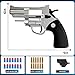 Toy Gun Foam Blaster Soft Bullet Toy Revolver,Can fire Sponge Bullets,with 40 Bullets,for Age of 6 7 8 9 10+ Years Old Kid Boys Girls（Silver）