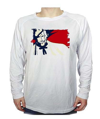 Camiseta Manga Larga kempachi zaraki Anime Bleach Chef Tshirt