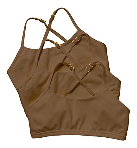 Yellowberry 3pk Ladybug Bra Cotton Training Bra for Girls, Tweens & Teens with Full Coverage & All-Day Comfort