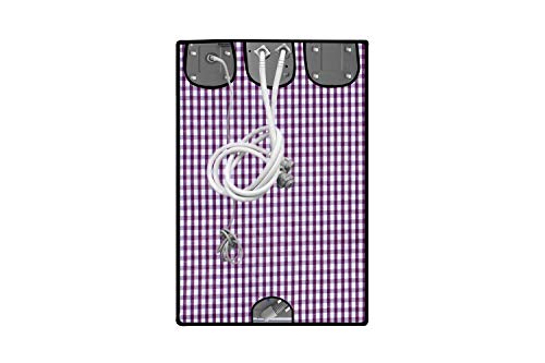 Image of Stylista Waterproof Front Load Washing Machine Cover Compatible for LG 5.5 kg, 6 kg & 6.5 kg Pin Check Pattern Voilet