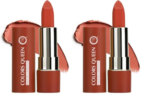 Image of Colors Queen Lippie Creamy Matte Lipstick | Single Swipe Application, Long Lasting & Highly Pigmented | Lightweight Lipstick for Women Infused with Jojoba Oil and Vitamin E (11 - Brunch Nude, 5g)