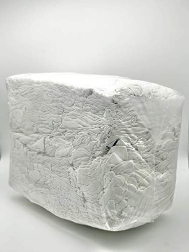 Industrieputzlappen Trikot, 10 kg, saugstarke Baumwollputzlappen, geschnitten nach DIN 61650, Putzlappen, Putztücher für Maschinen, Öle und Fette (weiß)