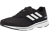 adidas Men's Adizero Adios 4 Running Shoe, Black/White/Black, 6.5 M US