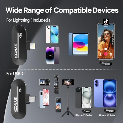 Micrófono Lavalier Inalámbrico SYNCO para iPhone - Vlogging y YouTube