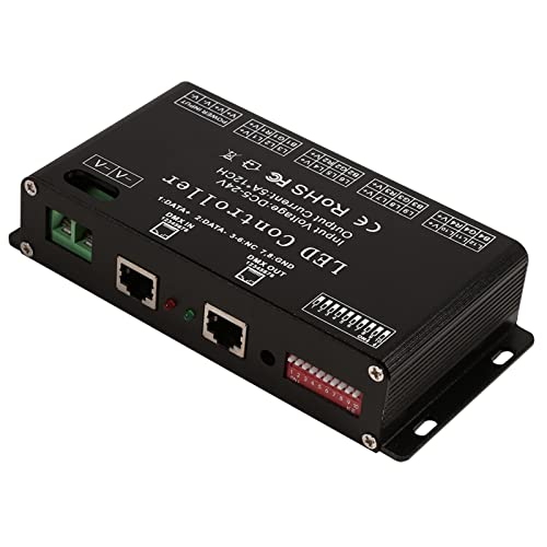 XIASABA controlador dmx 17 × 10 × 6 dc5v-24v controlador rgb de 6 canais controlador decodificador d