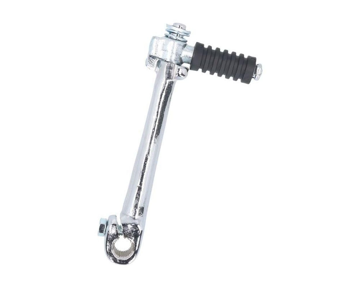 2EXTREME levier kick pliable chromé compatible avec Simson S50 S51 S53 S70. | Pédale Enduro en acier avec caoutchouc d'appui; compatible avec Simson MS50, S53, S83; pièce de rechange pour cyclomoteur