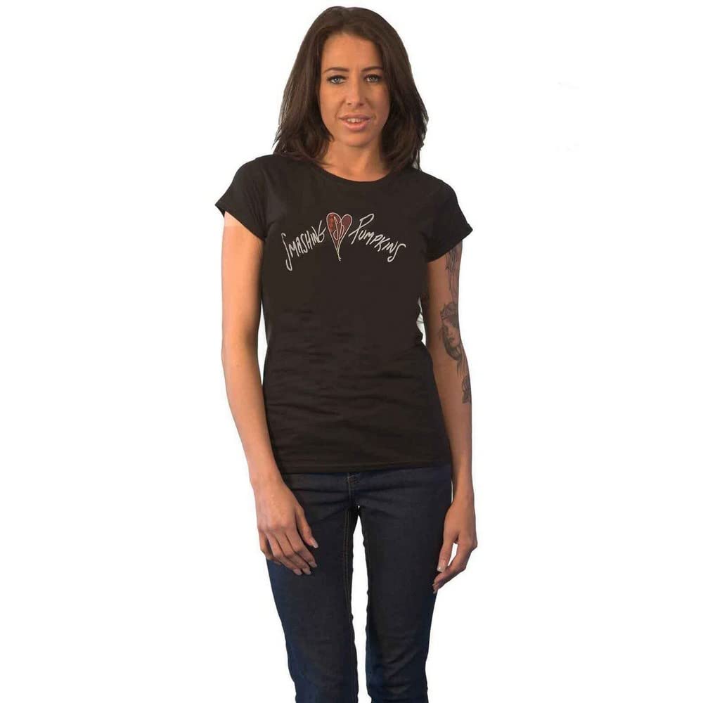 The Smashing Pumpkins Womens/Ladies Gish Heart Cotton T-Shirt (L) (Black)