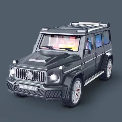 Image of PLUSPOINT G-Wagon Friction Powered Car Toys Realistic with Lights and Sound for Kids with Doors Opeanable Smooth Push and Go 1:32 Scale Pretend Play Toy Car Great Gift for Children Boys